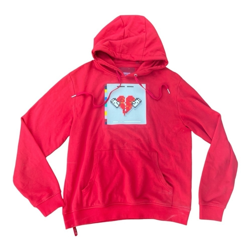 MOSTLY HEARD RARELY SEEN No More Heartbreaks Long-Sleeve Hoodie L 100% Cotton